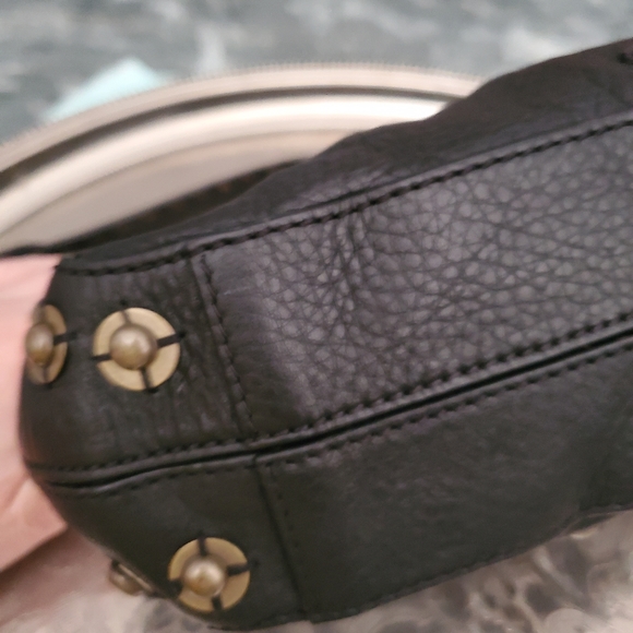 Cole Haan purse black stud leather Harley Davidson - Picture 9 of 17